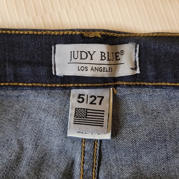 Judy Blue Lily High Rise Raw Hem Flare Jeans sz 27 8396 - Picture 2 of 10